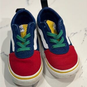 Vans Kids Sneakers in Red, Blue, Green, and Yellow